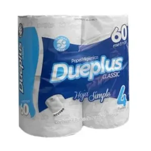 PAPEL HIG DUEPLUS CLASSIC 16X4 HOJA SIMPLE