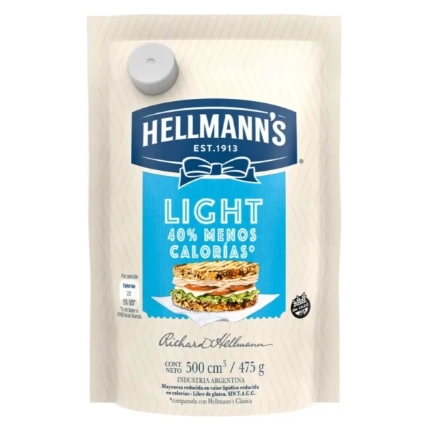 HELLMANNS LIGHT 475GR