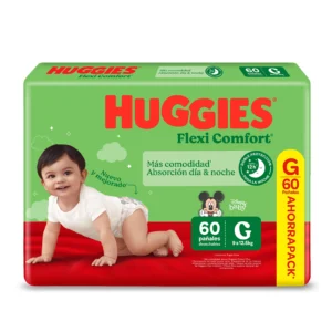 PAÑAL HUGGIES FLEX COMFORT G  X 60