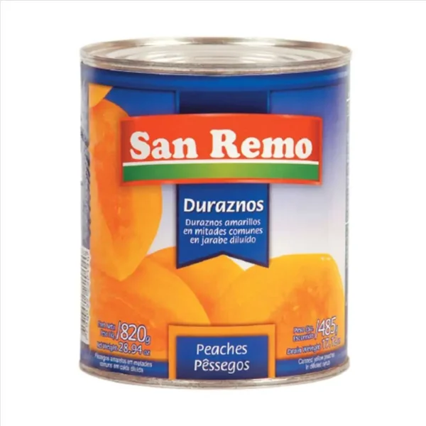 DULCE DURAZNO SAN REMO 820GR