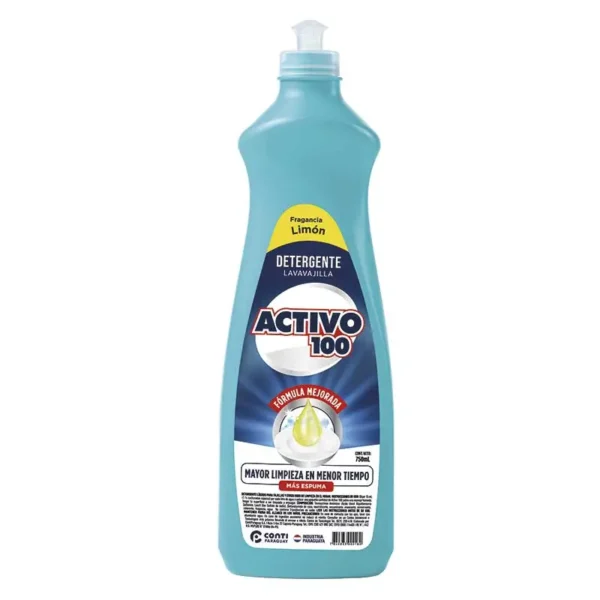 DETERGENTE ACTIVO 100 LIMON 750ML