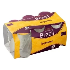 JUEGO DE VASO VIDRIO ITAPEMA POR 6 UNID