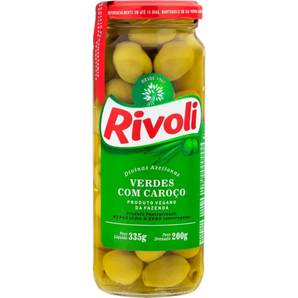 ACEITUNAS RIVOLI C/SEMILLAS VIDRIO 200GR