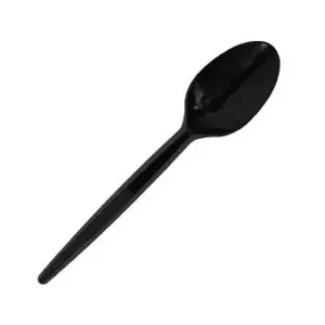 CUCHARA MANG PLAST NEGRO 6 UNID