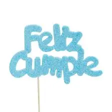 FELIZ CUMPLEAÑO AZUL CLARO